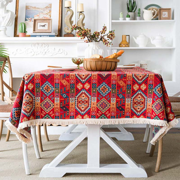 Boho Farmhouse Tablecloth