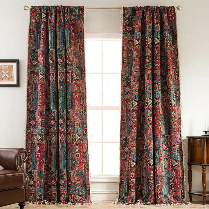 Farmhouse Boho Curtains Living Room Drapes - MagicClothLife