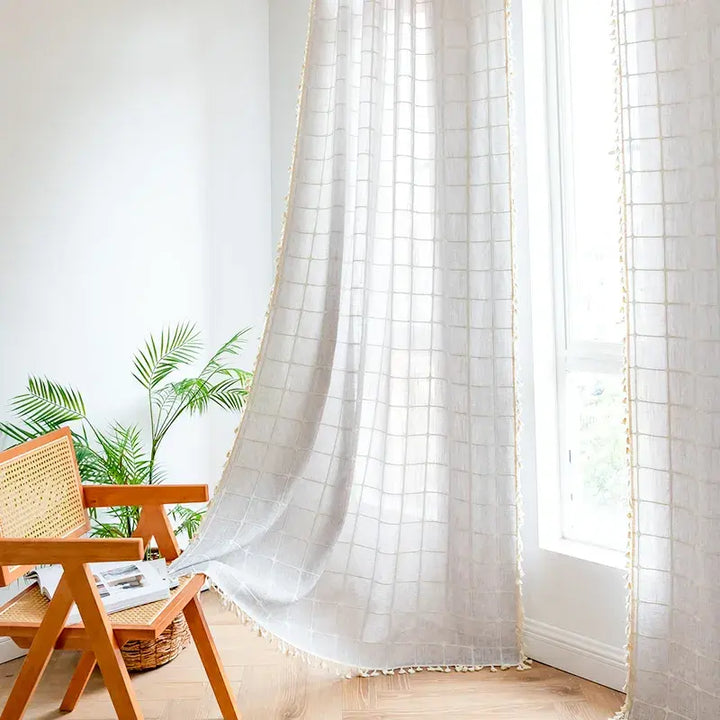 Grey and White Curtains