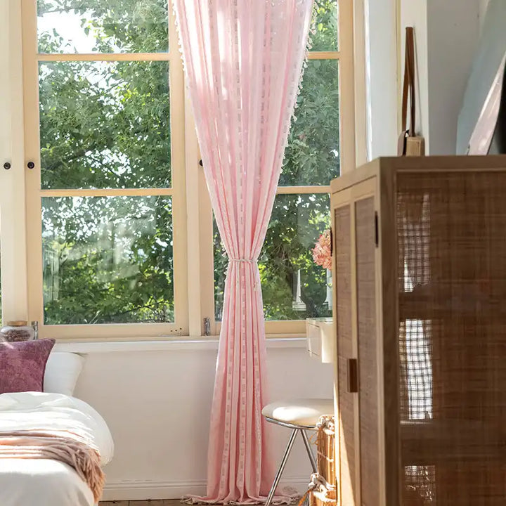 Pink Boho Curtains