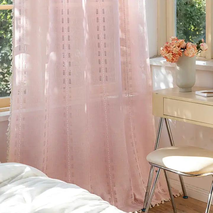Pink Boho Curtains