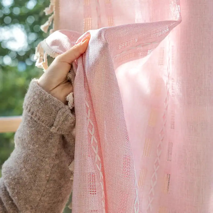 Pink Boho Curtains