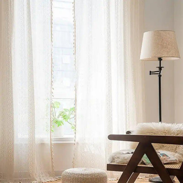 Boho Crochet Rustic Curtains - MagicClothLife | Home Shop