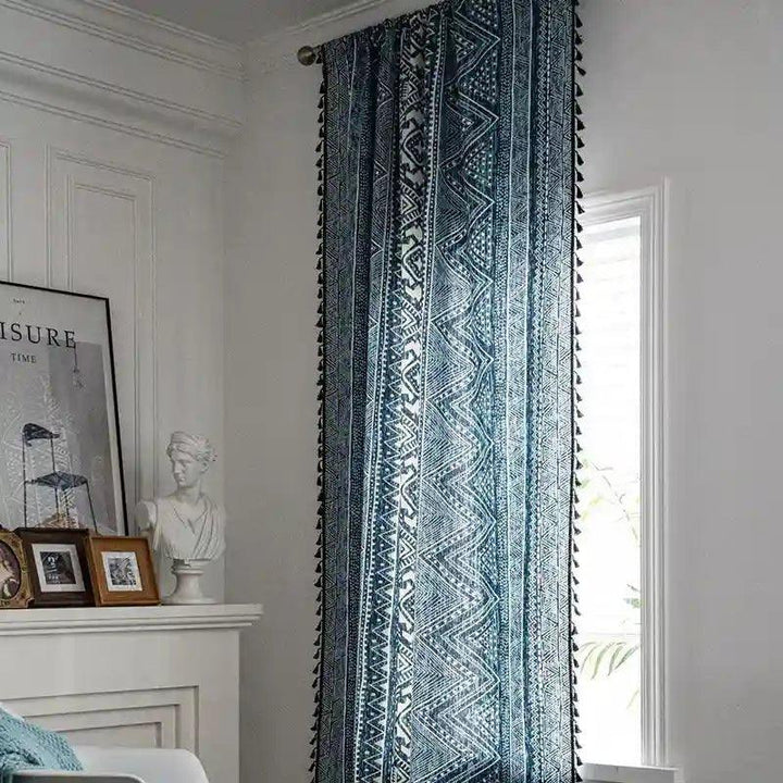 Bule Boho Vintage Curtains - MagicClothLife | Home Shop