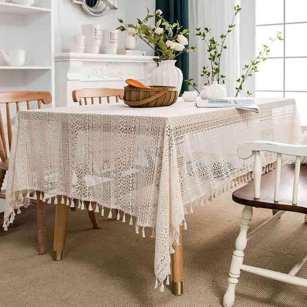 Crochet Boho Rustic Tablecloth - MagicClothLife | Home Shop
