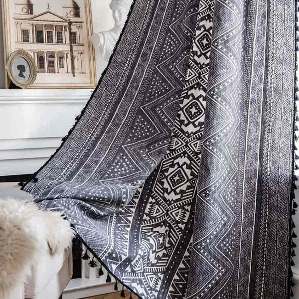Dark Boho Textured Curtains - MagicClothLife | Home Shop