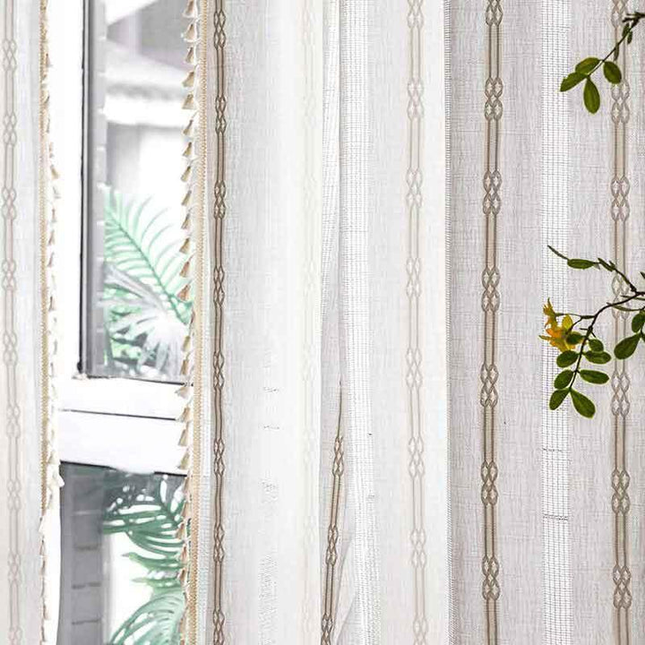 Farmhouse Linen White Curtains - MagicClothLife | Home Shop
