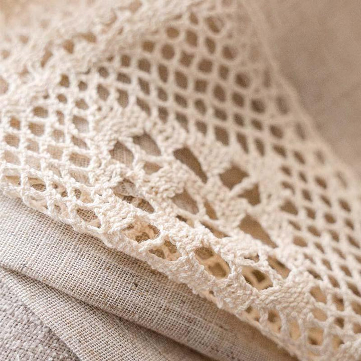 Vintage Linen Crochet Curtains - MagicClothLife | Home Shop