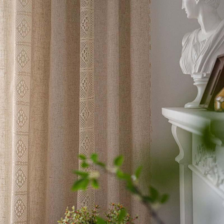 Vintage Linen Crochet Curtains - MagicClothLife | Home Shop