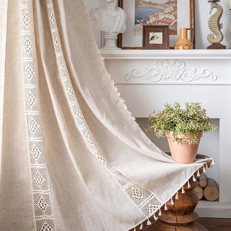 Melody Jane Dollhouse Miniature Curtains - 1:12 Scale Country Balloon Style, White Window Accessory