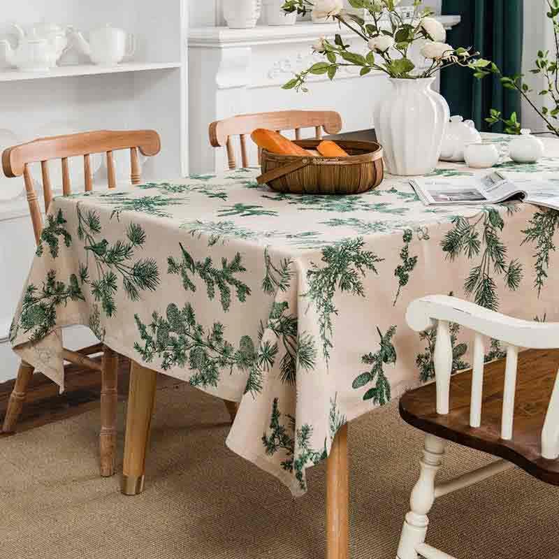 Vintage Plant Green Floral Tablecloth – MagicClothLife
