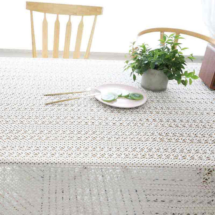 Crochet Boho White Vintage Tablecloth - MagicClothLife | Home Shop