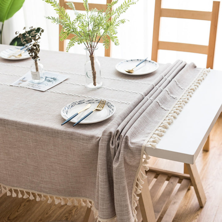 Embroidery Stripe Tablecloth | MagicClothLife Home Shop