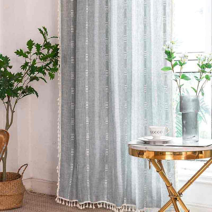 Farmhouse Shading Light grey Curtain - magicclothlife
