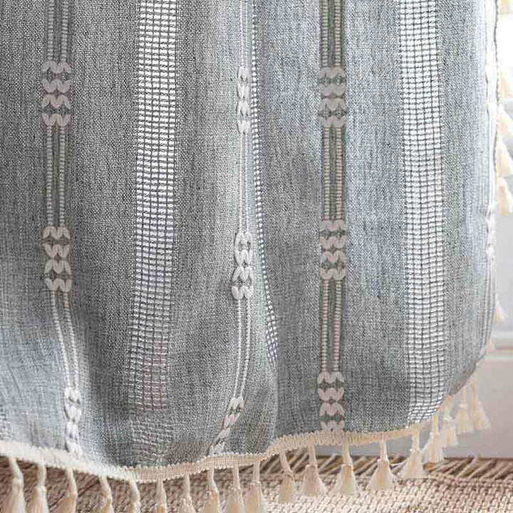 Farmhouse Shading Light grey Curtain - magicclothlife