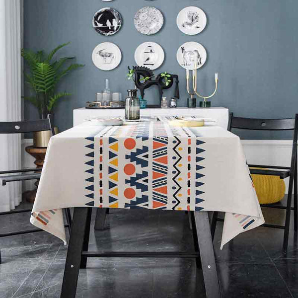 Printed Boho Tablecloth Linen Cotton Tablecloth - MagicClothLife | Home Shop