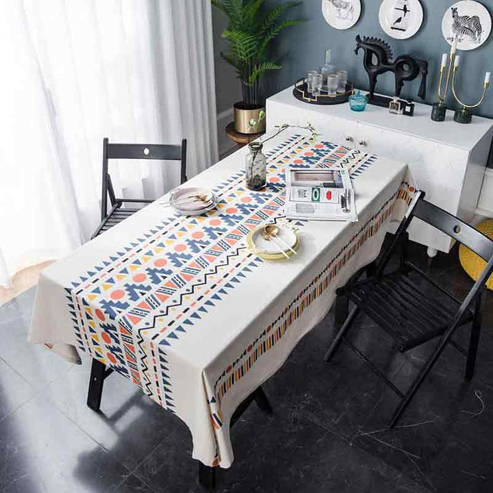 Printed Boho Tablecloth Linen Cotton Tablecloth - MagicClothLife | Home Shop