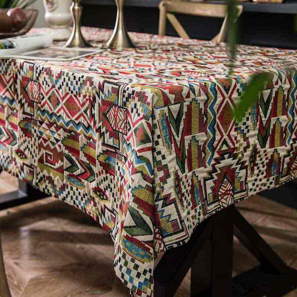 Vintage Bohemian Cotton Linen Tablecloth - MagicClothLife | Home Shop