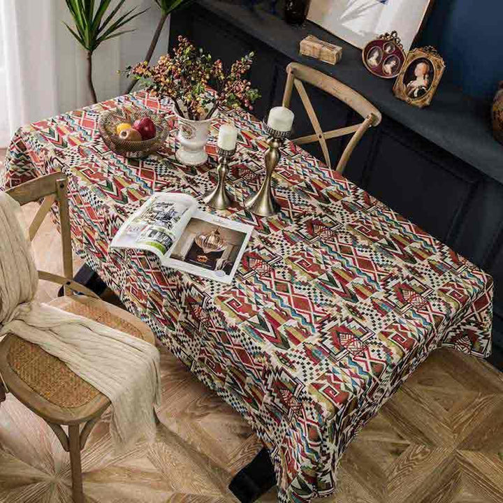 Vintage Bohemian Cotton Linen Tablecloth - MagicClothLife | Home Shop