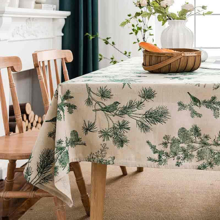 Vintage Plant Green Floral Tablecloth - MagicClothLife | Home Shop